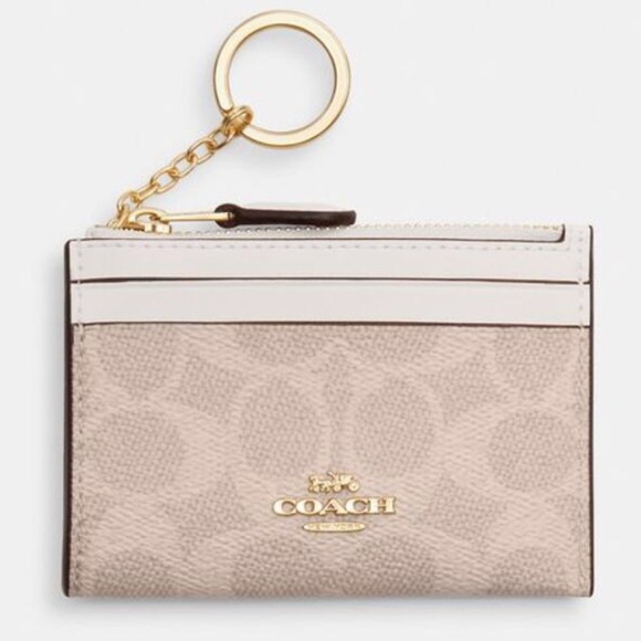 NWT Coach  Mini Skinny Id Case In Signature Canvas - Picture 2 of 6